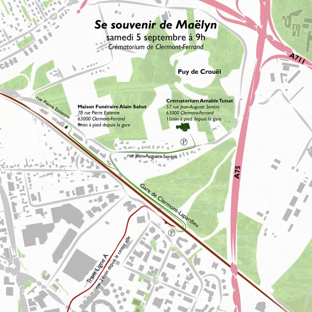 Plan d'accès crématorium et maison funéraire